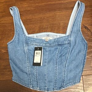 NWT GUESS Denim Crop Top